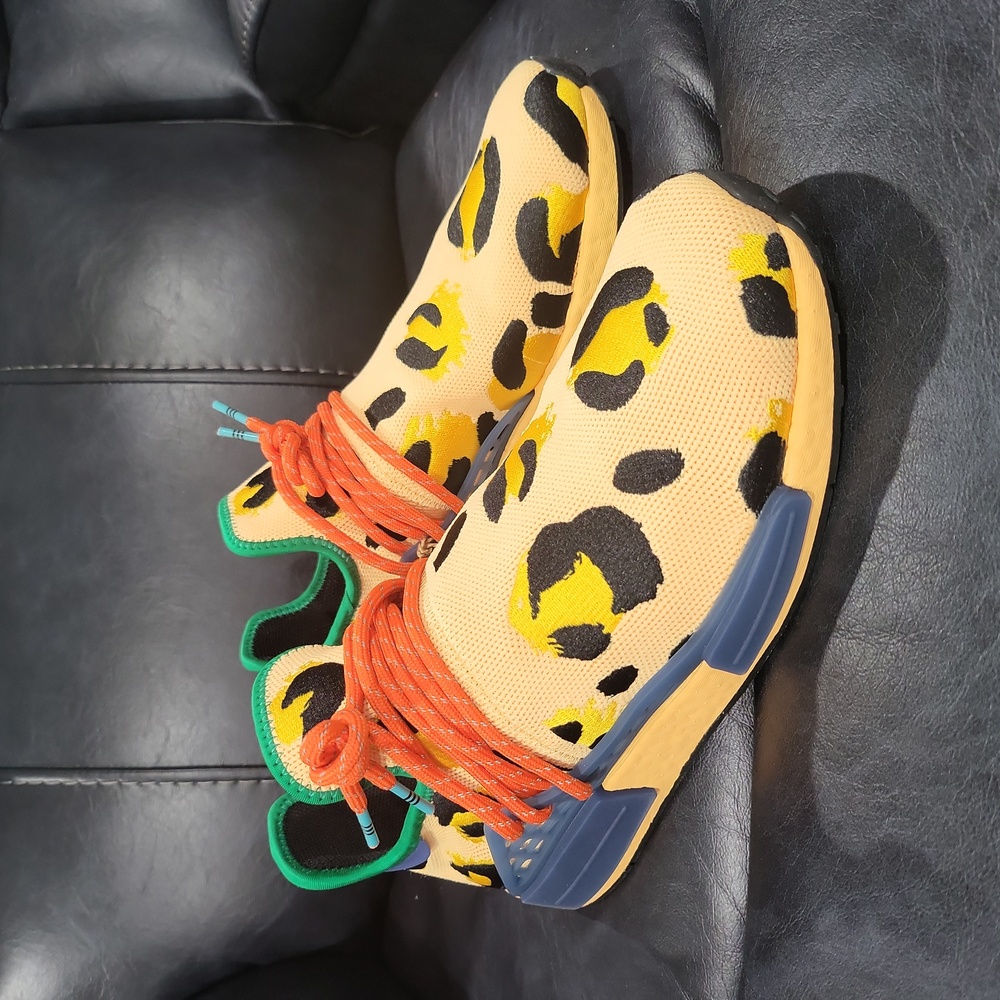 Adidas Pharrell NMD Human Race "Animal Print - Pulse Amber" - Picture 2 of 13